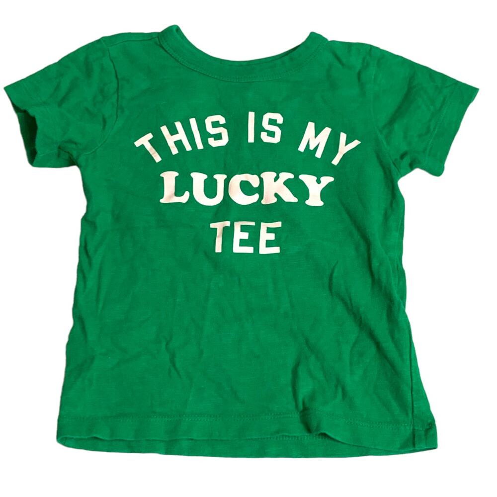 Crewcuts Kelly Green This Is My Lucky Tee T Shirt 2 2T St. Patrick's Day Irish